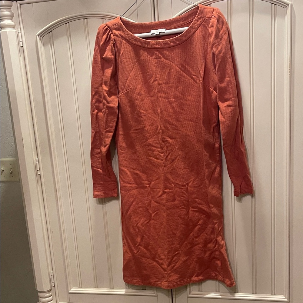 LOFT Orange Midi Dress